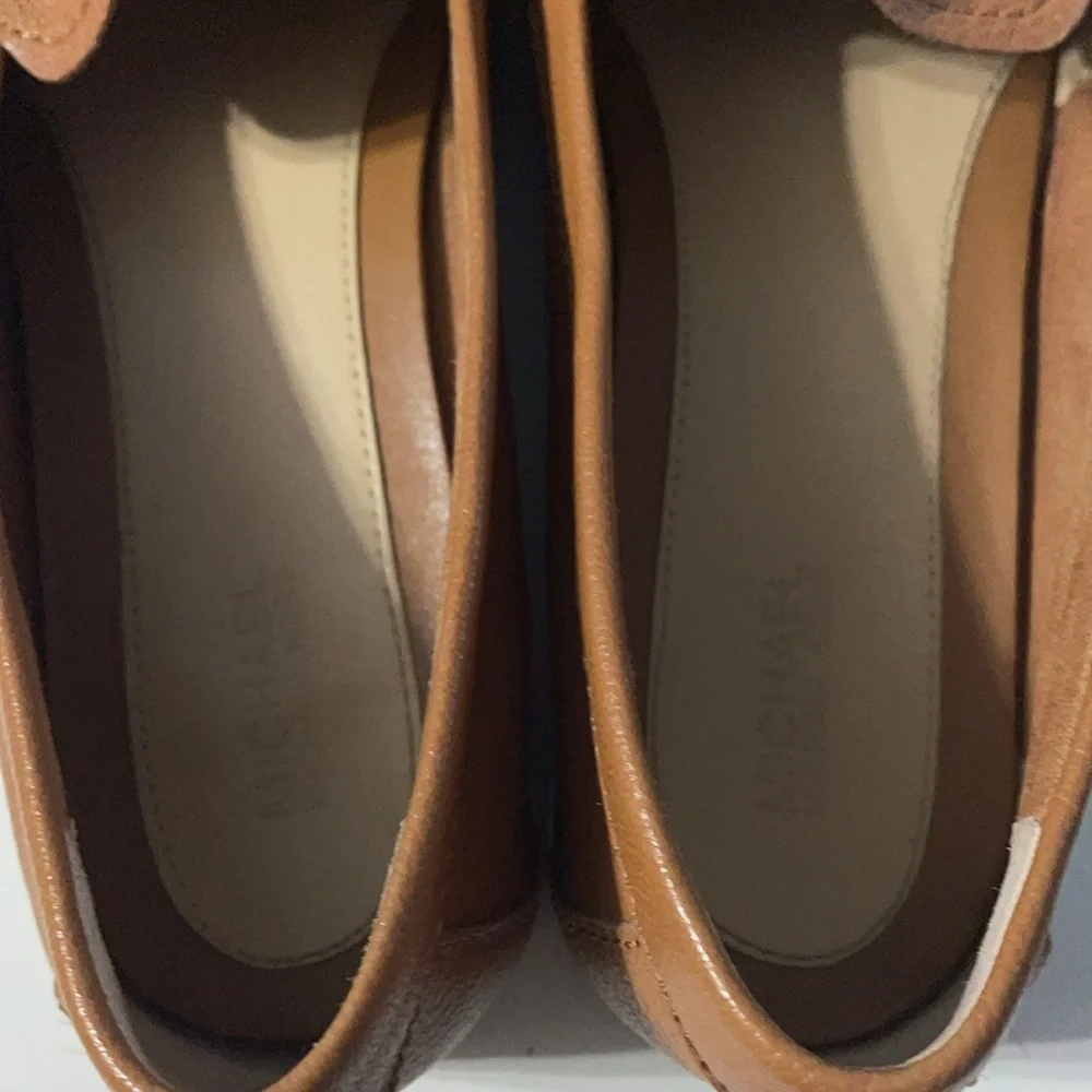 MICHAEL Michael Kors Callahan Camel Leather Tassel Moccasin Slip on Loafer‎ 8 M